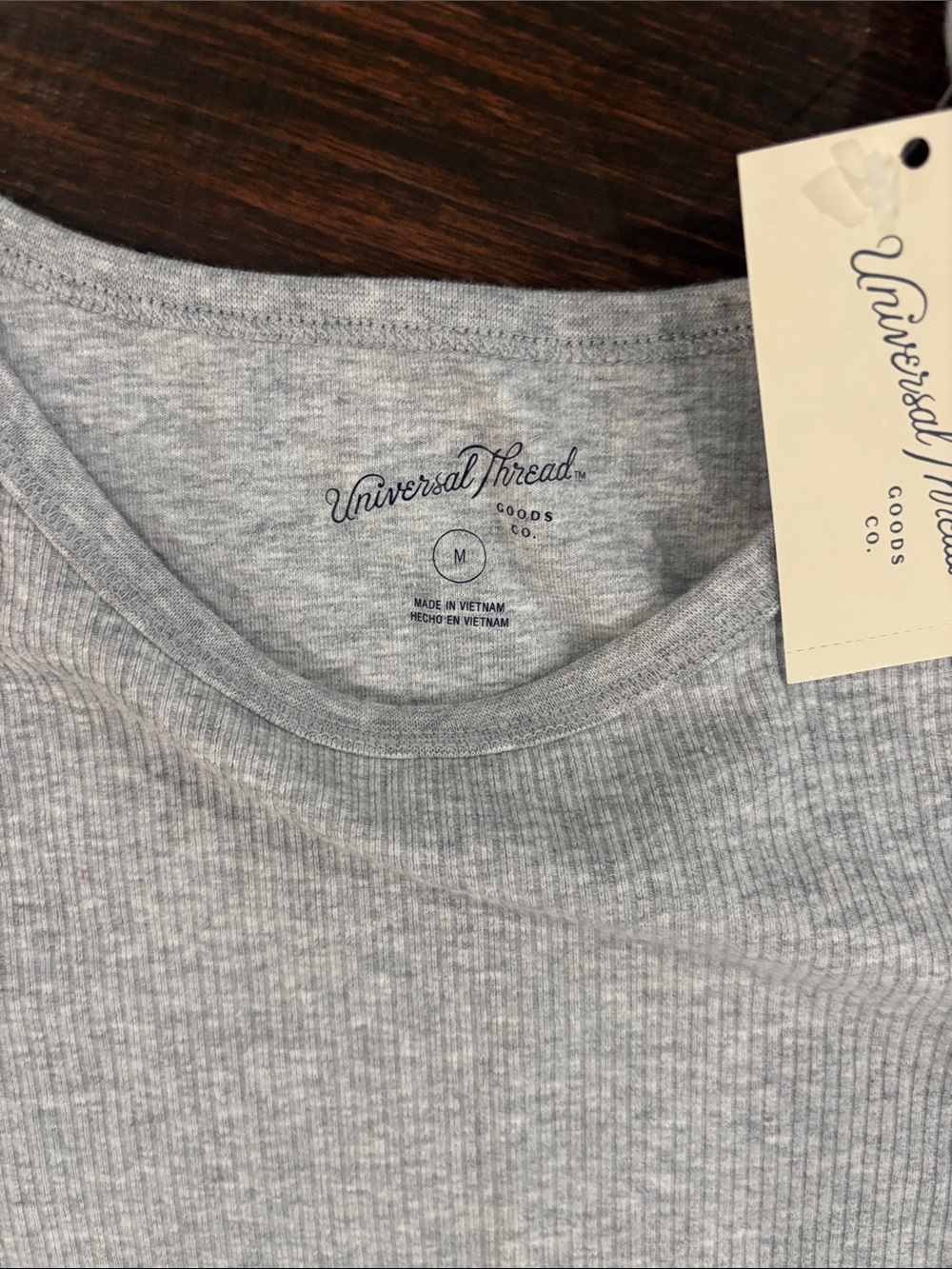 Universal Thread Kids Ribbed Tank Tops - Gray & White - Picture 2 of 4